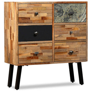 vidaXL Sideboard with 6 Drawers Recycled Teak 70x30x76cm
