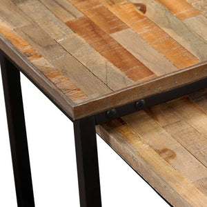 vidaXL Nesting Coffee Table Set 2 pcs. Solid Reclaimed Teak
