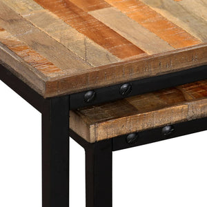 vidaXL Nesting Coffee Table Set 2 pcs. Solid Reclaimed Teak