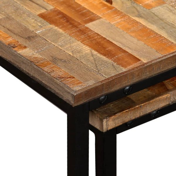 vidaXL Nesting Coffee Table Set 2 pcs. Solid Reclaimed Teak