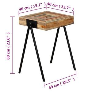 vidaXL Side Table Recycled Solid Teak Wood