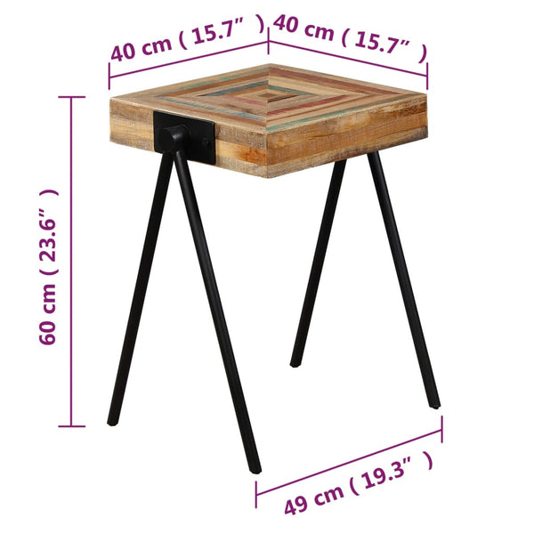 vidaXL Side Table Recycled Solid Teak Wood