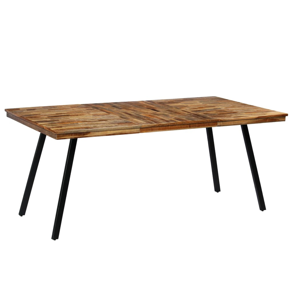 vidaXL Dining Table Recycled Teak and Steel 180x90x76 cm