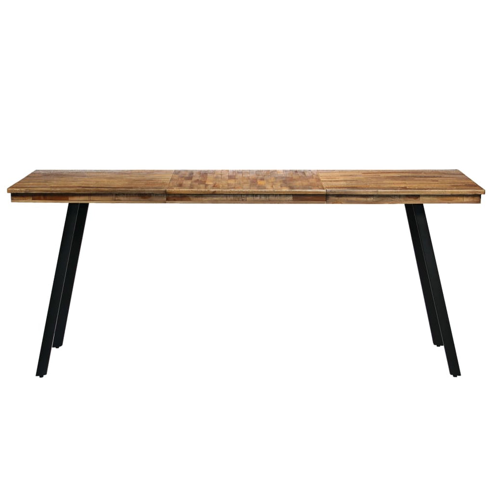 vidaXL Dining Table Recycled Teak and Steel 180x90x76 cm