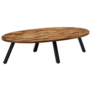 vidaXL Coffee Table Recycled Solid Teak Oval 120x60x30 cm