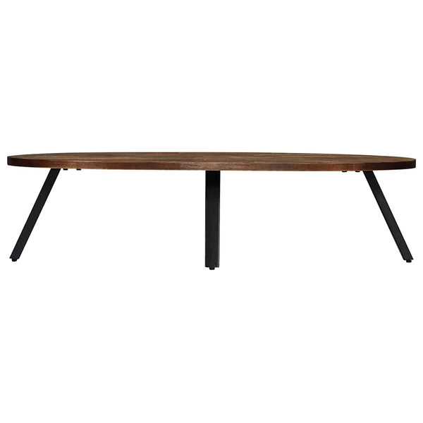 vidaXL Coffee Table Recycled Solid Teak Oval 120x60x30 cm