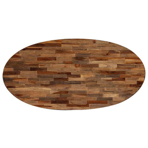 vidaXL Coffee Table Recycled Solid Teak Oval 120x60x30 cm