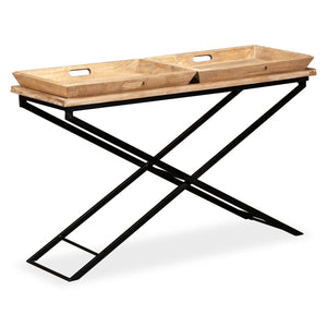 vidaXL Solid Mango Wood Console Table 130 x 40 x 80 cm
