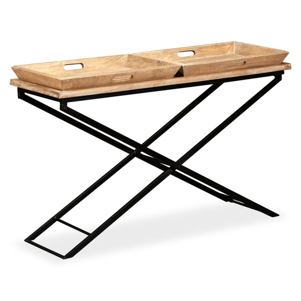 vidaXL Solid Mango Wood Console Table 130 x 40 x 80 cm