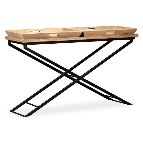 vidaXL Solid Mango Wood Console Table 130 x 40 x 80 cm