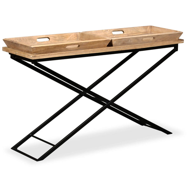 vidaXL Solid Mango Wood Console Table 130 x 40 x 80 cm