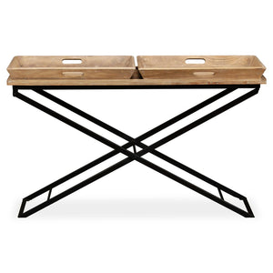 vidaXL Solid Mango Wood Console Table 130 x 40 x 80 cm