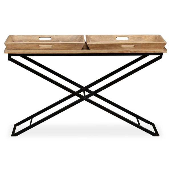 vidaXL Solid Mango Wood Console Table 130 x 40 x 80 cm