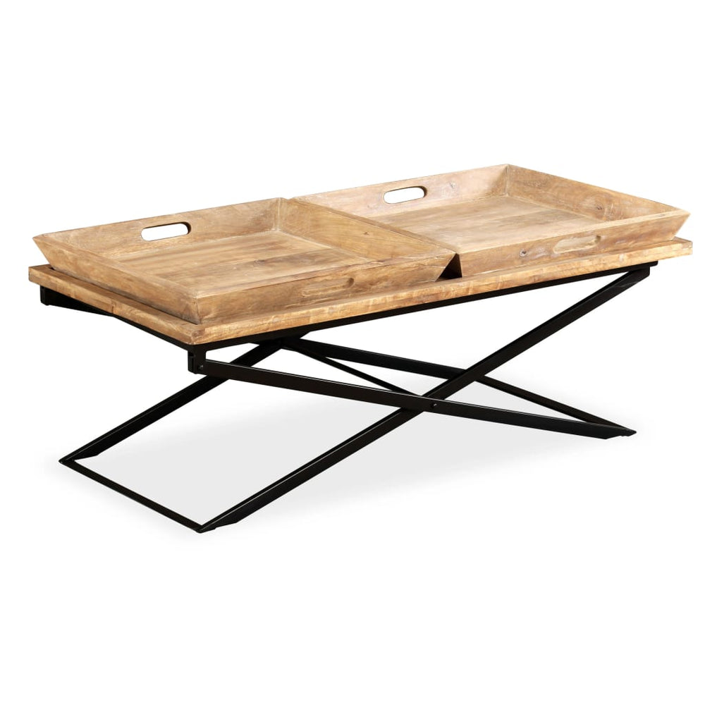 vidaXL Coffee Table Solid Mango Wood 110 x 55 x 42 cm