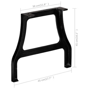 vidaXL Coffee Table Legs 2 pcs. A-Frame Cast Iron