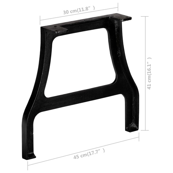 vidaXL Coffee Table Legs 2 pcs. A-Frame Cast Iron