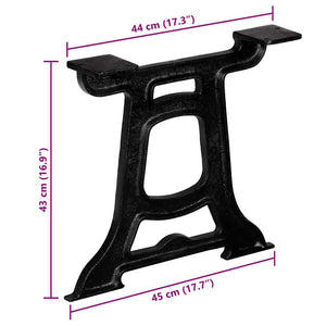 vidaXL Coffee Table Legs 2 pcs. Y-shaped Cast Iron