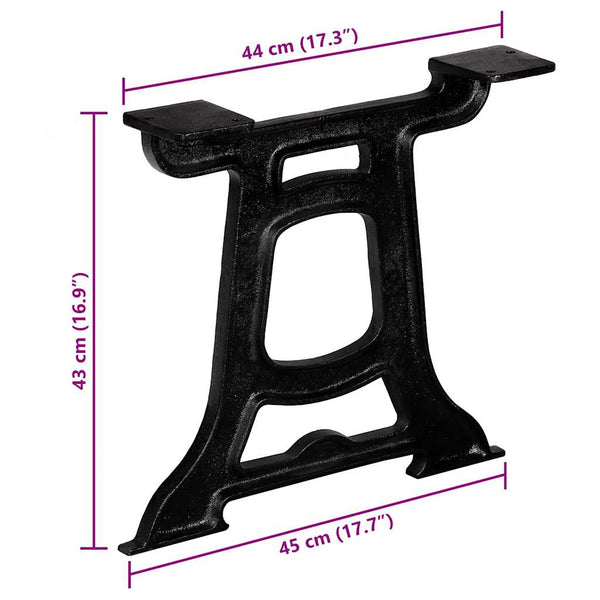 vidaXL Coffee Table Legs 2 pcs. Y-shaped Cast Iron
