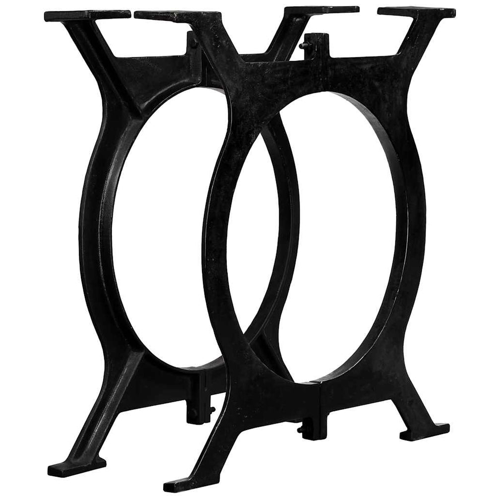 vidaXL Dining Table Legs 2 pcs. O-Frame Cast Iron
