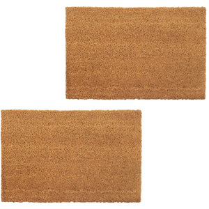 vidaXL Natural Doormats 2 pcs. Coir 24 mm 40x60 cm