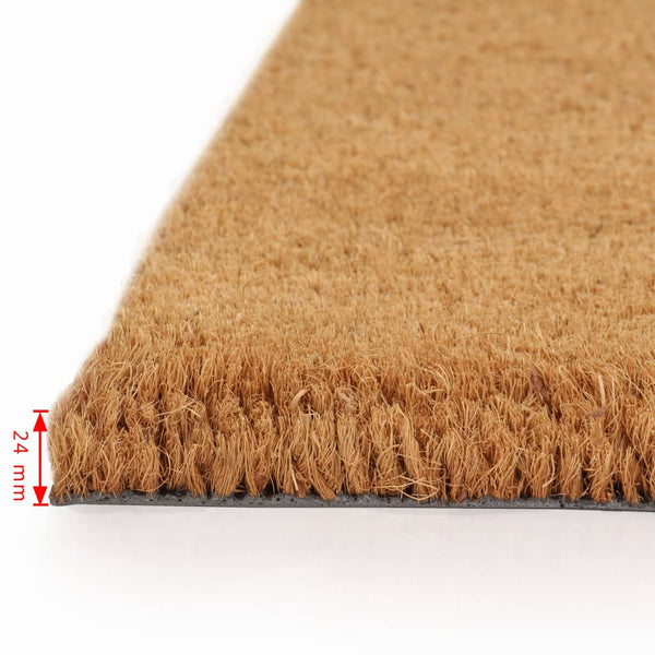 vidaXL Natural Doormats 2 pcs. Coir 24 mm 40x60 cm