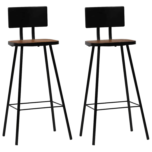 vidaXL Bar Stools 2 pcs. Solid Reclaimed Wood