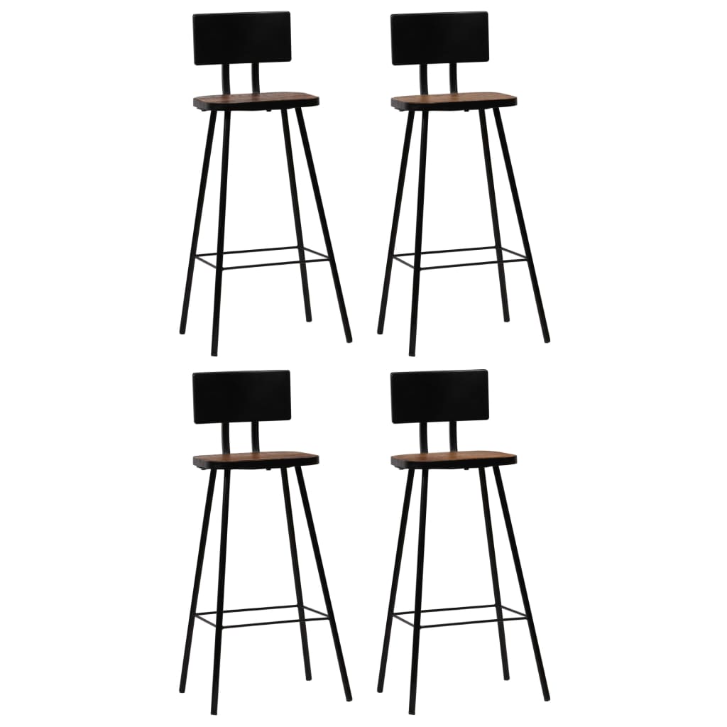 vidaXL Bar Stools 4 pcs. Solid Reclaimed Wood