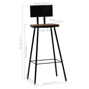 vidaXL Bar Stools 4 pcs. Solid Reclaimed Wood