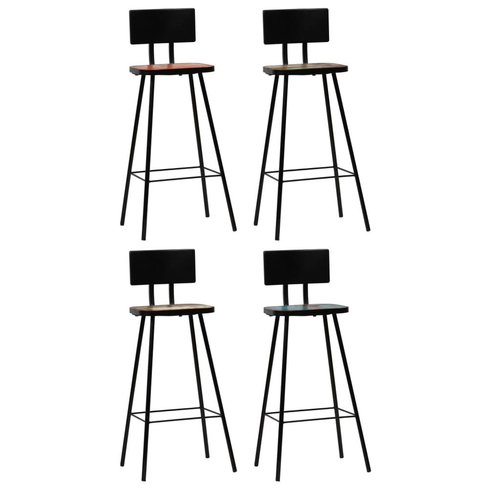 vidaXL Bar Stools 4 pcs. Solid Reclaimed Wood