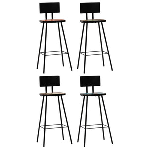 vidaXL Bar Stools 4 pcs. Solid Reclaimed Wood