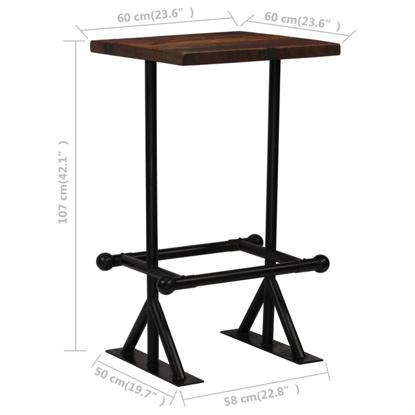 vidaXL 3-Piece Bar Set Solid Reclaimed Wood