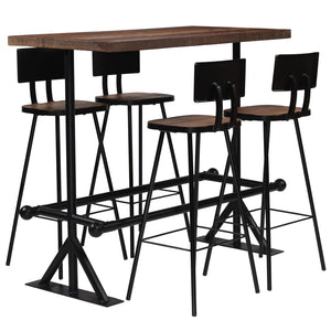 vidaXL 5-piece Bar Set Solid Reclaimed Wood