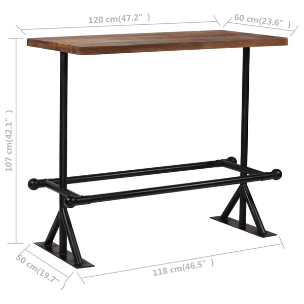 vidaXL 5-piece Bar Set Solid Reclaimed Wood