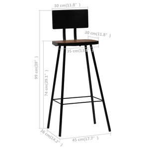 vidaXL 5-piece Bar Set Solid Reclaimed Wood