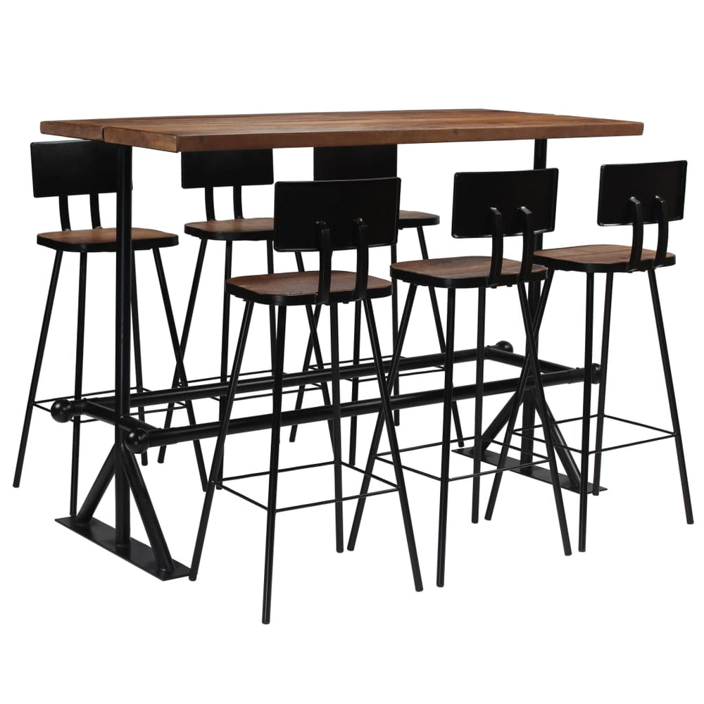 vidaXL 7-piece Bar Set Solid Reclaimed Wood