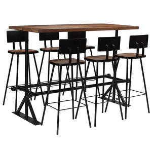 vidaXL 7-piece Bar Set Solid Reclaimed Wood