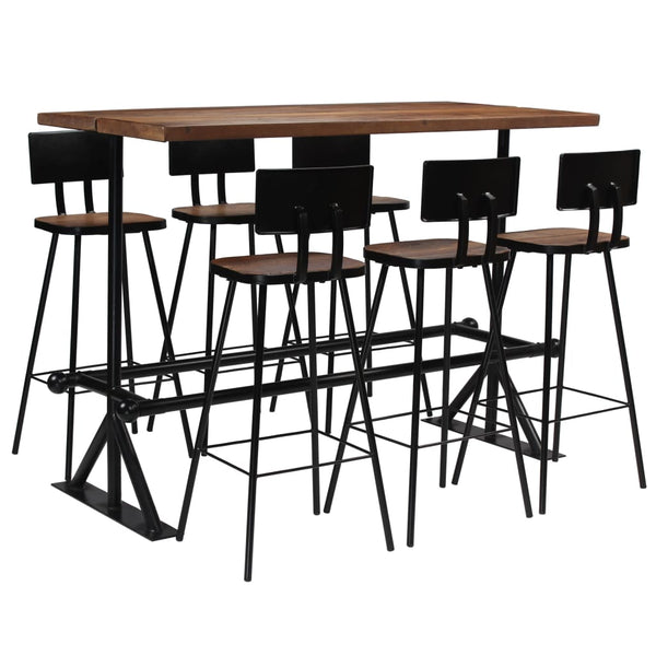 vidaXL 7-piece Bar Set Solid Reclaimed Wood
