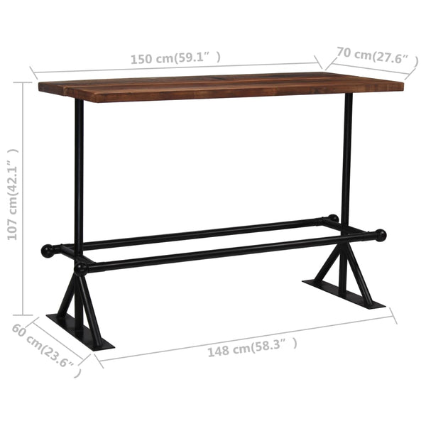 vidaXL 7-piece Bar Set Solid Reclaimed Wood