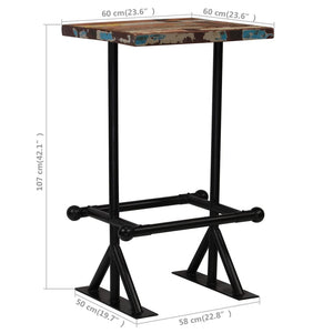 vidaXL 3-piece Bar Set Solid Reclaimed Wood Multicolored