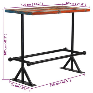 vidaXL 5-Piece Bar Set Solid Reclaimed Wood Multicolor