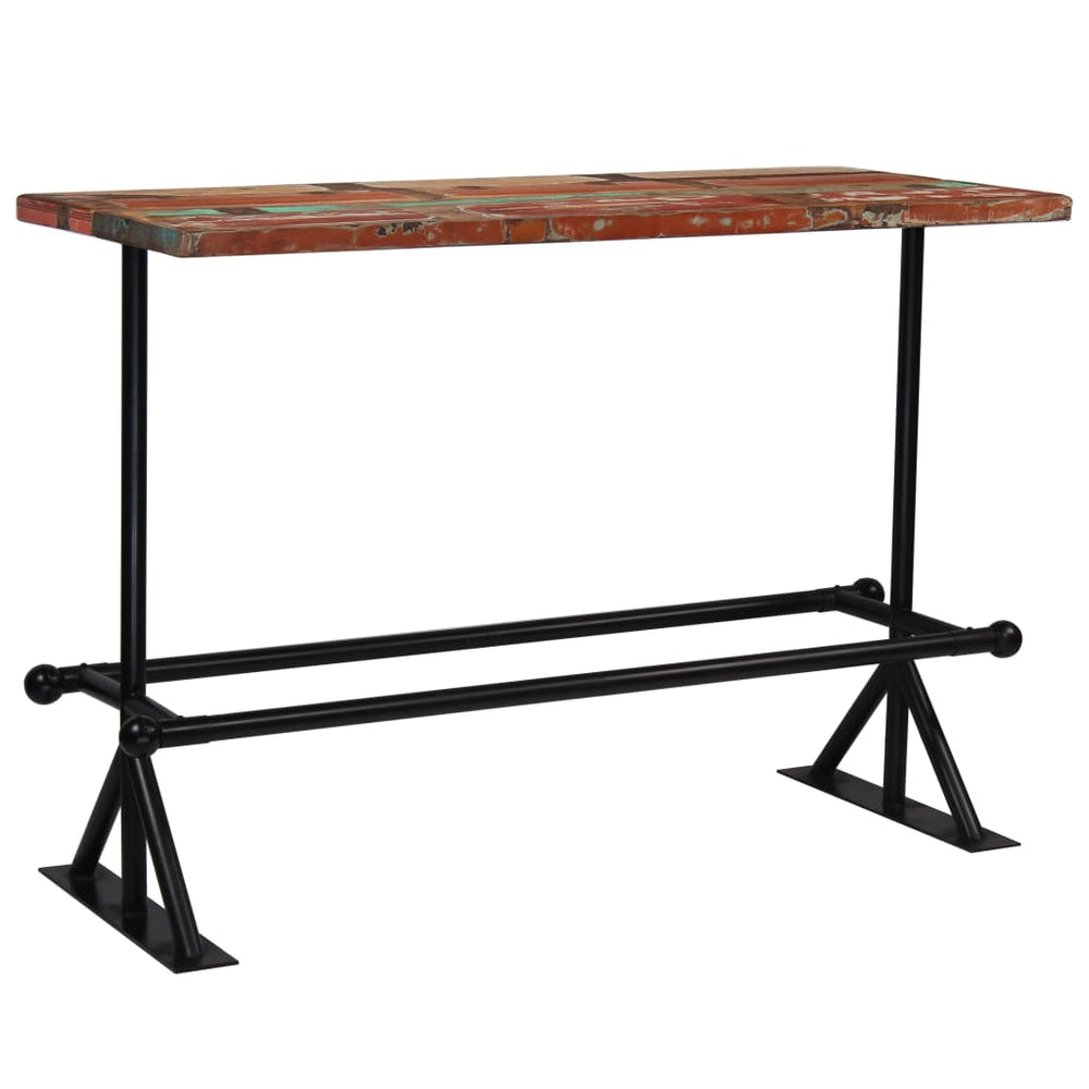 vidaXL Bar Set 7 Pieces Solid Reclaimed Wood Multicolored