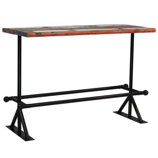 vidaXL Bar Set 7 Pieces Solid Reclaimed Wood Multicolored