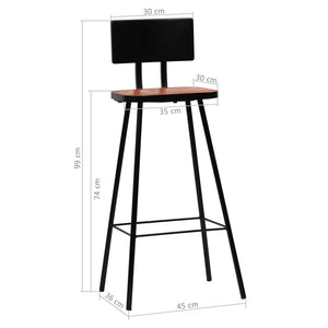 vidaXL Bar Set 7 Pieces Solid Reclaimed Wood Multicolored