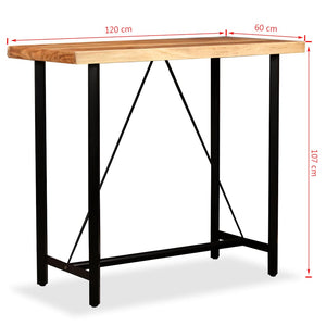 vidaXL Acacia Solid Wood Bar Table 120x60x107 cm