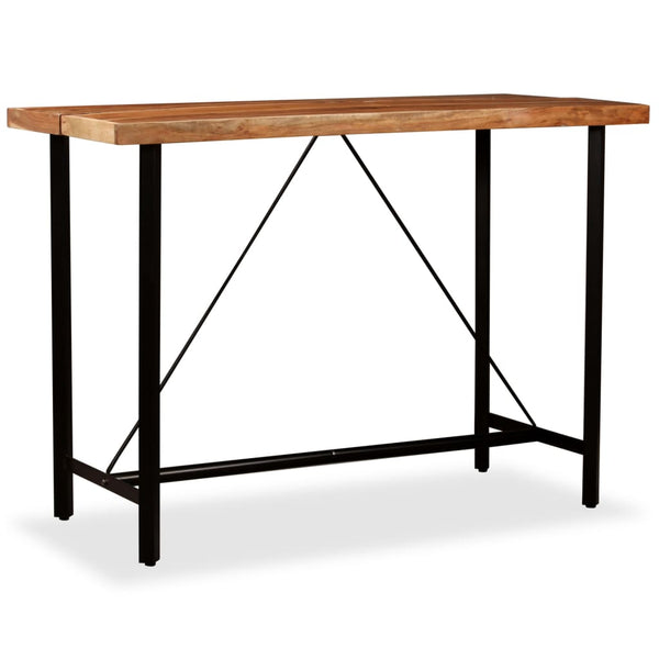 vidaXL Bar Table Solid Acacia Wood 150 x 70 x 107 cm