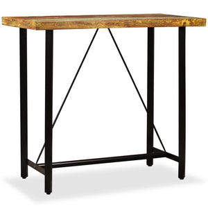 vidaXL Bar Table Solid Reclaimed Wood 120x60x107 cm