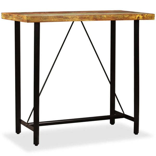 vidaXL Bar Table Solid Reclaimed Wood 120x60x107 cm