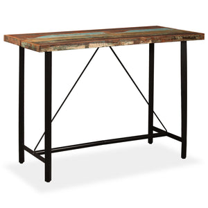 vidaXL Solid Reclaimed Wood Bar Table 150x70x107 cm