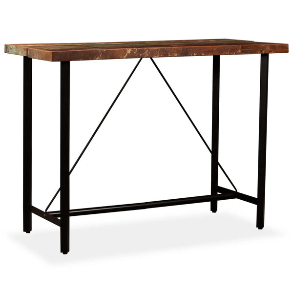 vidaXL Solid Reclaimed Wood Bar Table 150x70x107 cm