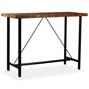 vidaXL Solid Reclaimed Wood Bar Table 150x70x107 cm